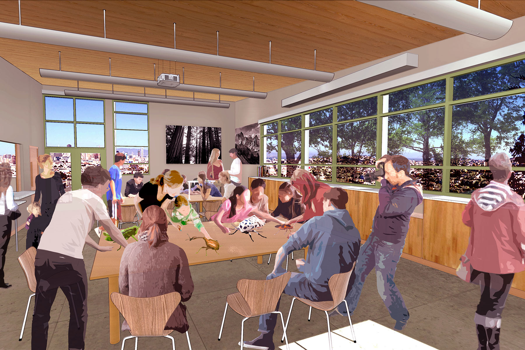 Randall Museum Buckley Redwood Room - Rendering Randall Museum Buckley Redwood Room - Rendering